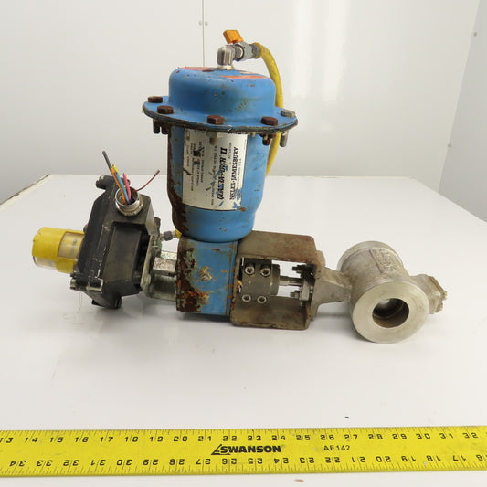Metso 2.5" Stainless Steel Air Actuated Valve 360PSI Max W/ Indicator Tested