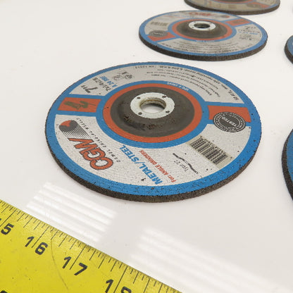 CGW A24RBF 7" x 1/4 x 7/8" Depressed Center Metal Grinding Wheels 8500RPM Lot/13