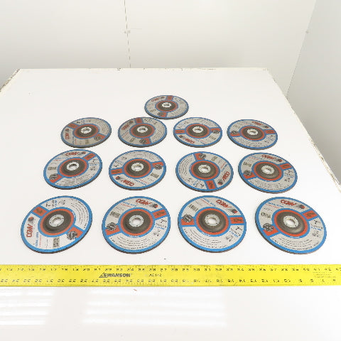 CGW A24RBF 7" x 1/4 x 7/8" Depressed Center Metal Grinding Wheels 8500RPM Lot/13