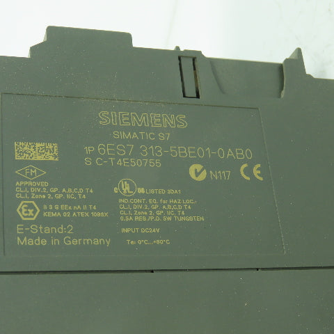 Siemens 1P 6ES7 313-5BE01-0AB0 Simatic S7 Compact CPU Module 24VDC