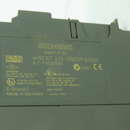 Siemens 1P 6ES7 313-5BE01-0AB0 Simatic S7 Compact CPU Module 24VDC