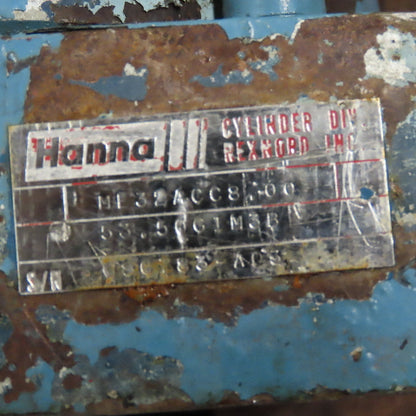 Hanna ME32ACC8.00 8" Bore 53-1/2" Stroke Double Acting Air Cylinder