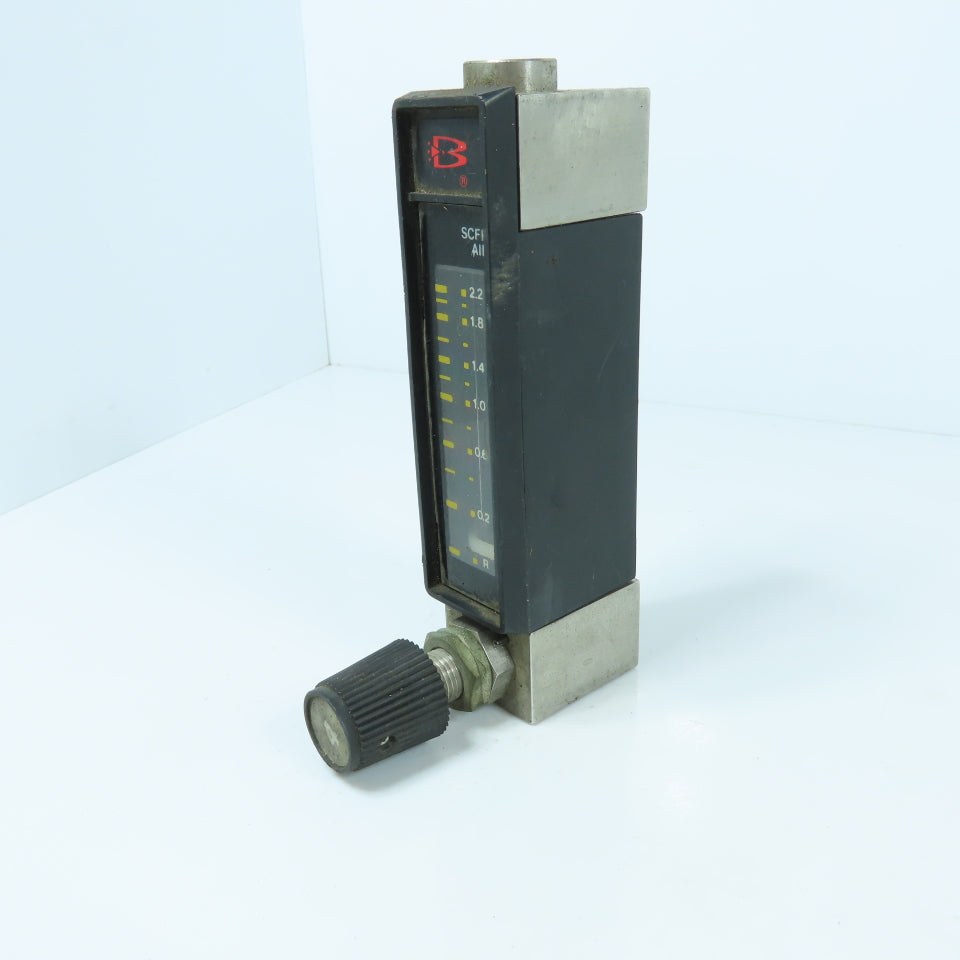 Brooks Instrument 3750-6A1A1AA AR-MITE37 Purge Flowmeter 0.2-2.2 SCFH Air