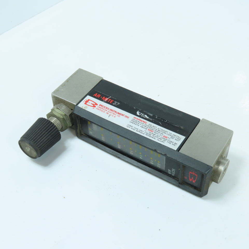 Brooks Instrument 3750-6A1A1AA AR-MITE37 Purge Flowmeter 0.2-2.2 SCFH Air