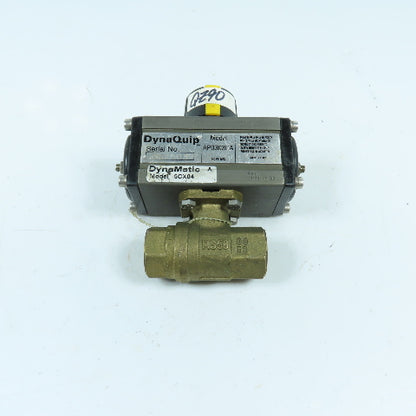DyneQuip DynaMatic AP0303DA 6CX04 1/2" Air Actuated Brass Ball Valve 140PSI Max
