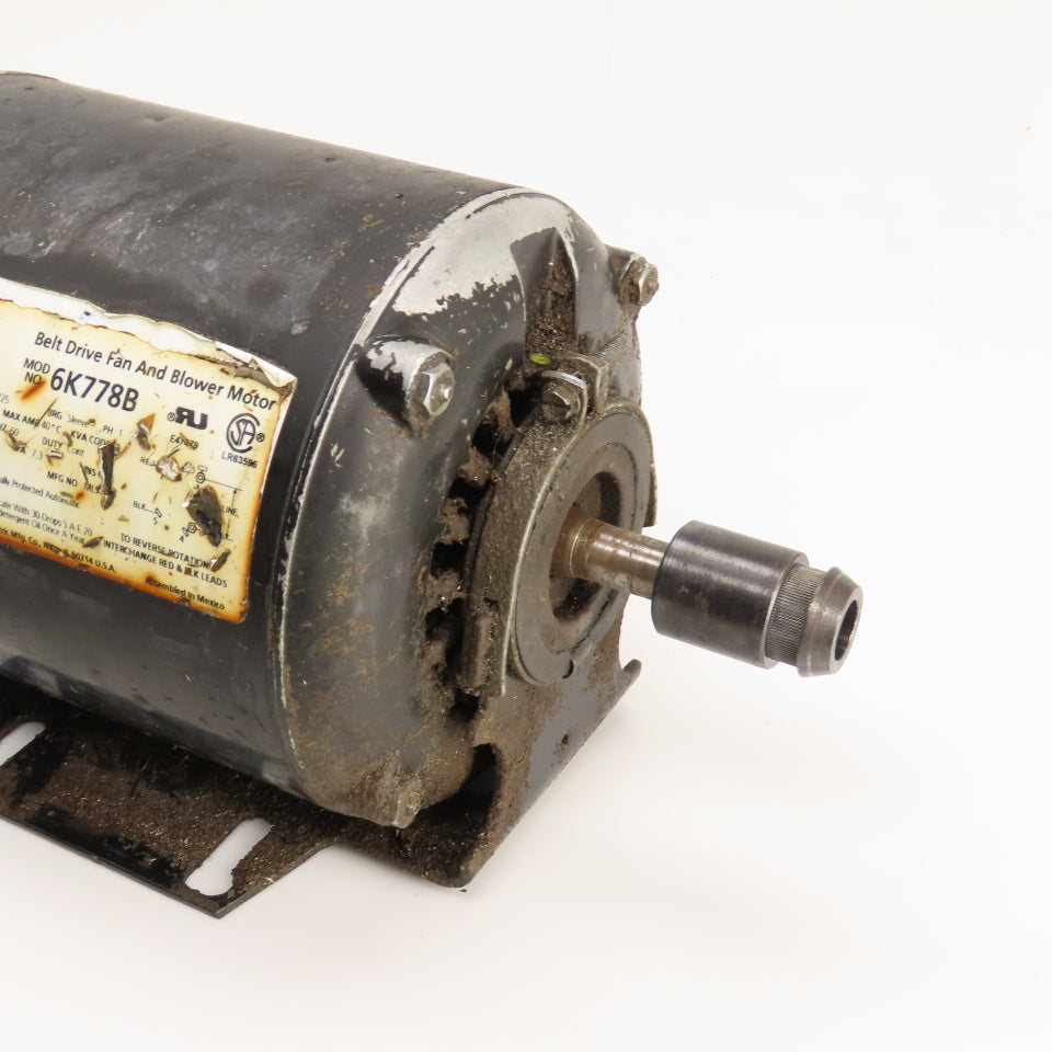Dayton 6K778B 1/3HP Electric Fan & Blower Motor 115V 1PH 1725RPM 48Y Frame 1/2"