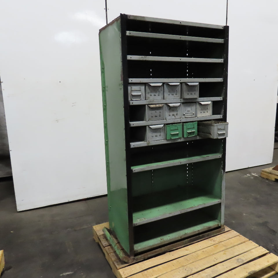 Lyon 37" x 18" x 72" Steel Modular Shelf Storage Drawer Cabinet 9 Shelf 12 Tote
