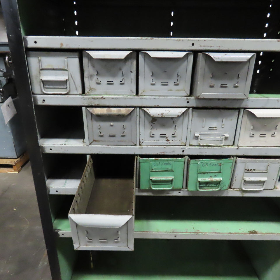 Lyon 37" x 18" x 72" Steel Modular Shelf Storage Drawer Cabinet 9 Shelf 12 Tote