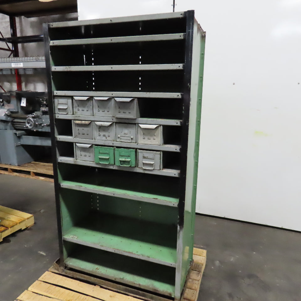Lyon 37" x 18" x 72" Steel Modular Shelf Storage Drawer Cabinet 9 Shelf 12 Tote