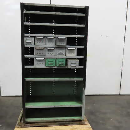 Lyon 37" x 18" x 72" Steel Modular Shelf Storage Drawer Cabinet 9 Shelf 12 Tote