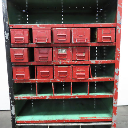Lyon 37" x 18" x 69" Steel Modular Shelf Storage Drawer Cabinet 8 Shelf 13 Tote