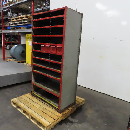 Lyon 37" x 18" x 71" Steel Modular 10 Shelf Storage Drawer Cabinet 4 Tote