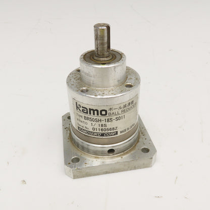 Kamo Seiko BR50SH-18S-S011 18:1 Ratio Inline Gear Reducer Gearhead 65mm Flange