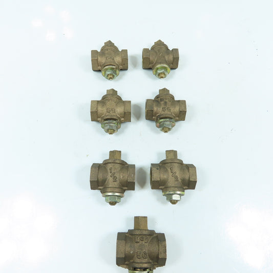 MCD 5G 1/2" NPT Gascock Ball Bronze Valve Lot of 7