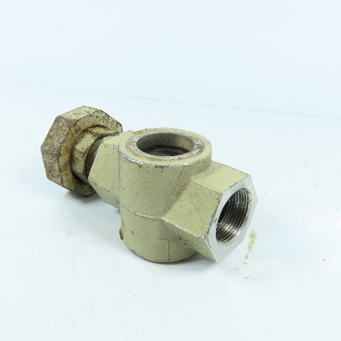 Midwest 350SS 1-1/4" NPT Stainless Sight Flow Indicator Glass 125 PSIG Max 200°