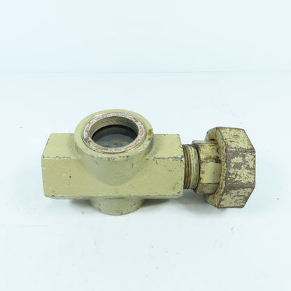 Midwest 350SS 1-1/4" NPT Stainless Sight Flow Indicator Glass 125 PSIG Max 200°