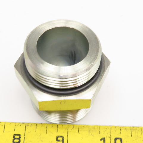 Parker 1-1/4" (-20) ORB Male x 1-1/4" Inverted Seat Male Adaptor Fitting Steel