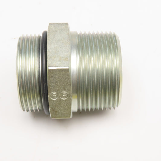 Parker 1-1/4" (-20) ORB Male x 1-1/4" Inverted Seat Male Adaptor Fitting Steel