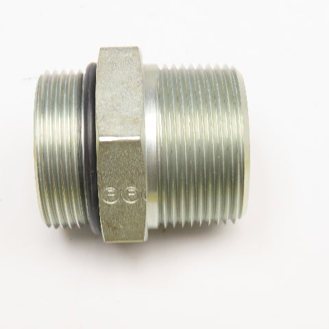 Parker 1-1/4" (-20) ORB Male x 1-1/4" Inverted Seat Male Adaptor Fitting Steel