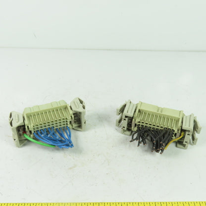 Harting HAN-D40M / HS12 40 Pos. Connector Plug Receptacle 600V Female/Male Set