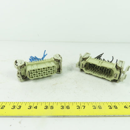Harting HAN-D40M / HS12 40 Pos. Connector Plug Receptacle 600V Female/Male Set
