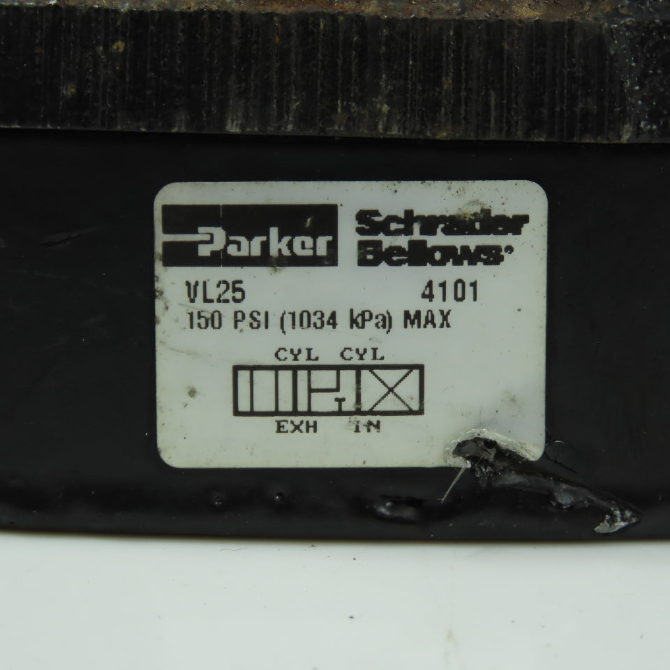 Parker VL25 4101 4-Way / 3-Position Pneumatic Control Valve 150PSI
