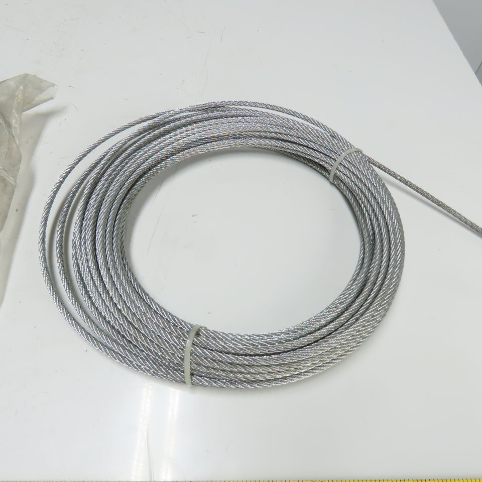 Dayton 2TAC5B Galvanized Steel Cable Rope 7 x 7 strand 1/4" 100' L
