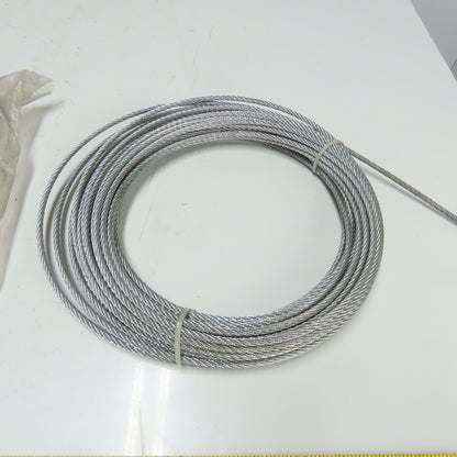 Dayton 2TAC5B Galvanized Steel Cable Rope 7 x 7 strand 1/4" 100' L