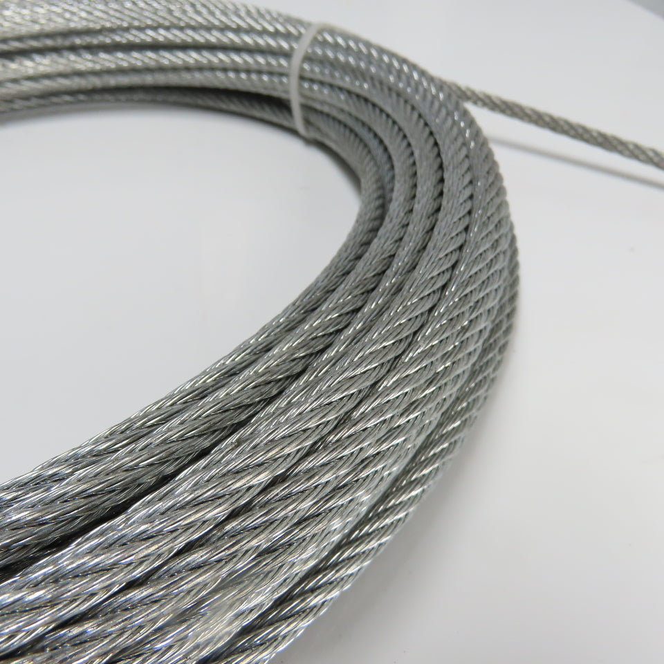 Dayton 2TAC5B Galvanized Steel Cable Rope 7 x 7 strand 1/4" 100' L