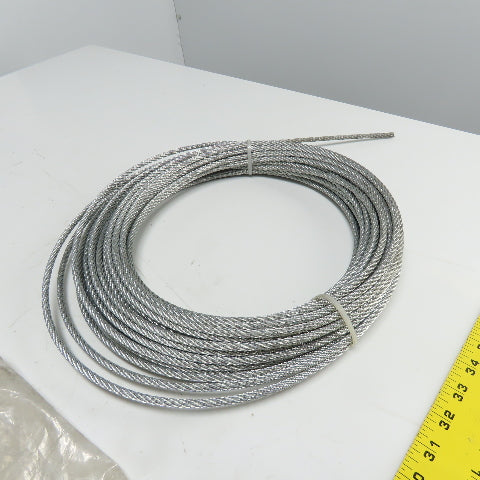 Dayton 2TAC5B Galvanized Steel Cable Rope 7 x 7 strand 1/4" 100' L