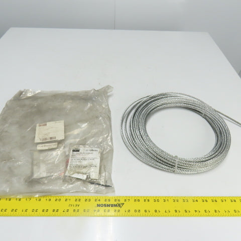 Dayton 2TAC5B Galvanized Steel Cable Rope 7 x 7 strand 1/4" 100' L
