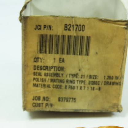 John Crane JCI B21700 090-125-01-0104 Type 21 Size 1.250" Mechanical Seal