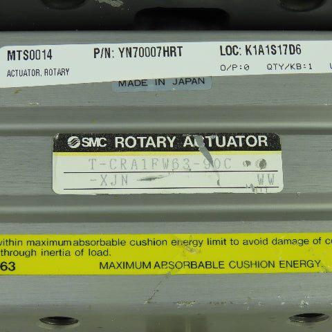 SMC T-CRA1FW63-90C Rotary Actuator