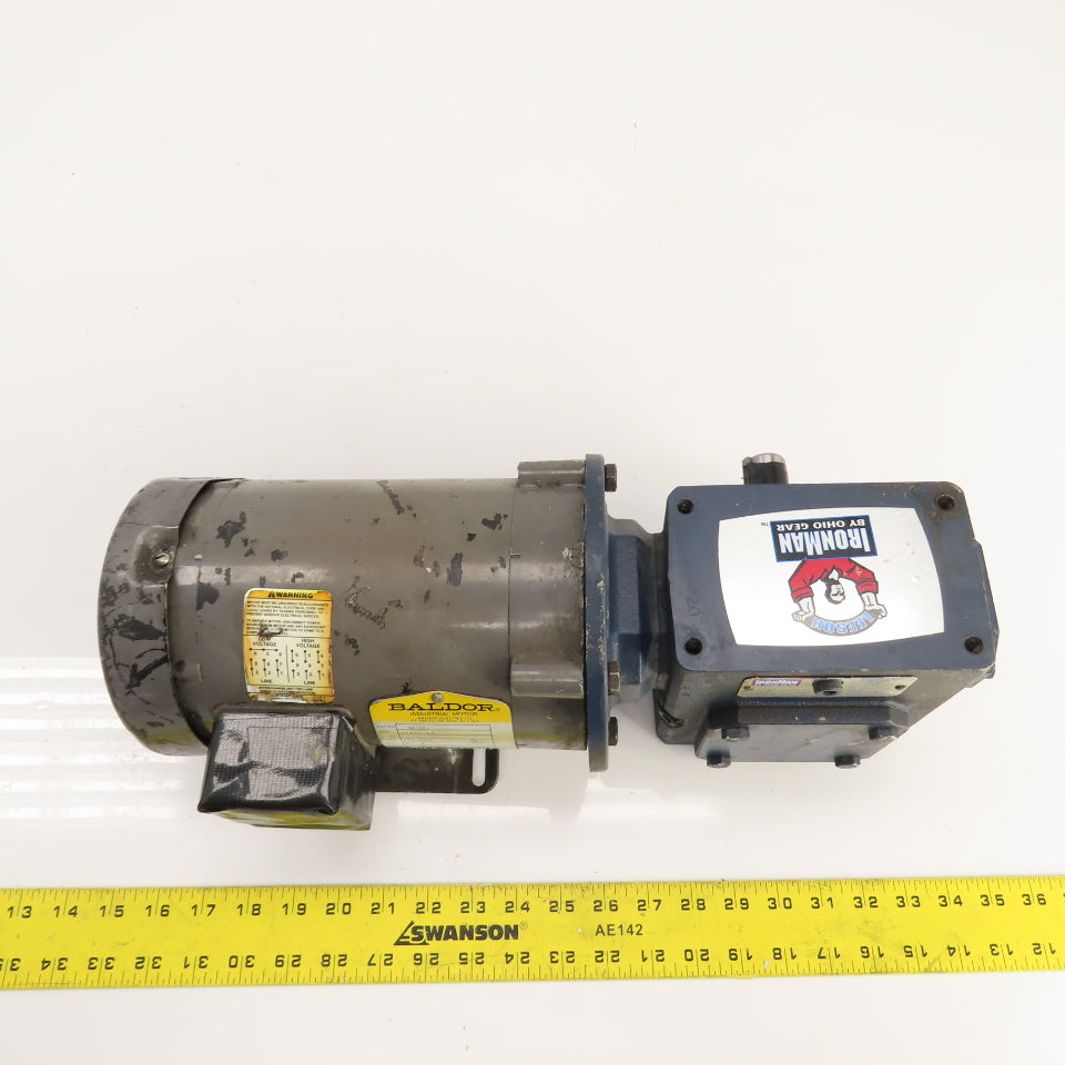 IronMan BMQ821-20-L-56 20:1 Ratio Left Hand Gear Motor 3/4HP 230/460V 3PH 86RPM