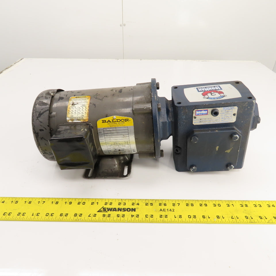 IronMan BMQ821-20-L-56 20:1 Ratio Left Hand Gear Motor 3/4HP 230/460V 3PH 86RPM
