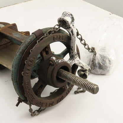 DeZurik 9002626 6" Stainless Steel Manual Knife Gate Valve 150PSI W/ Chain Wheel