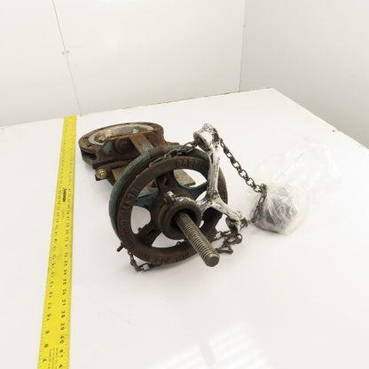 DeZurik 9002626 6" Stainless Steel Manual Knife Gate Valve 150PSI W/ Chain Wheel