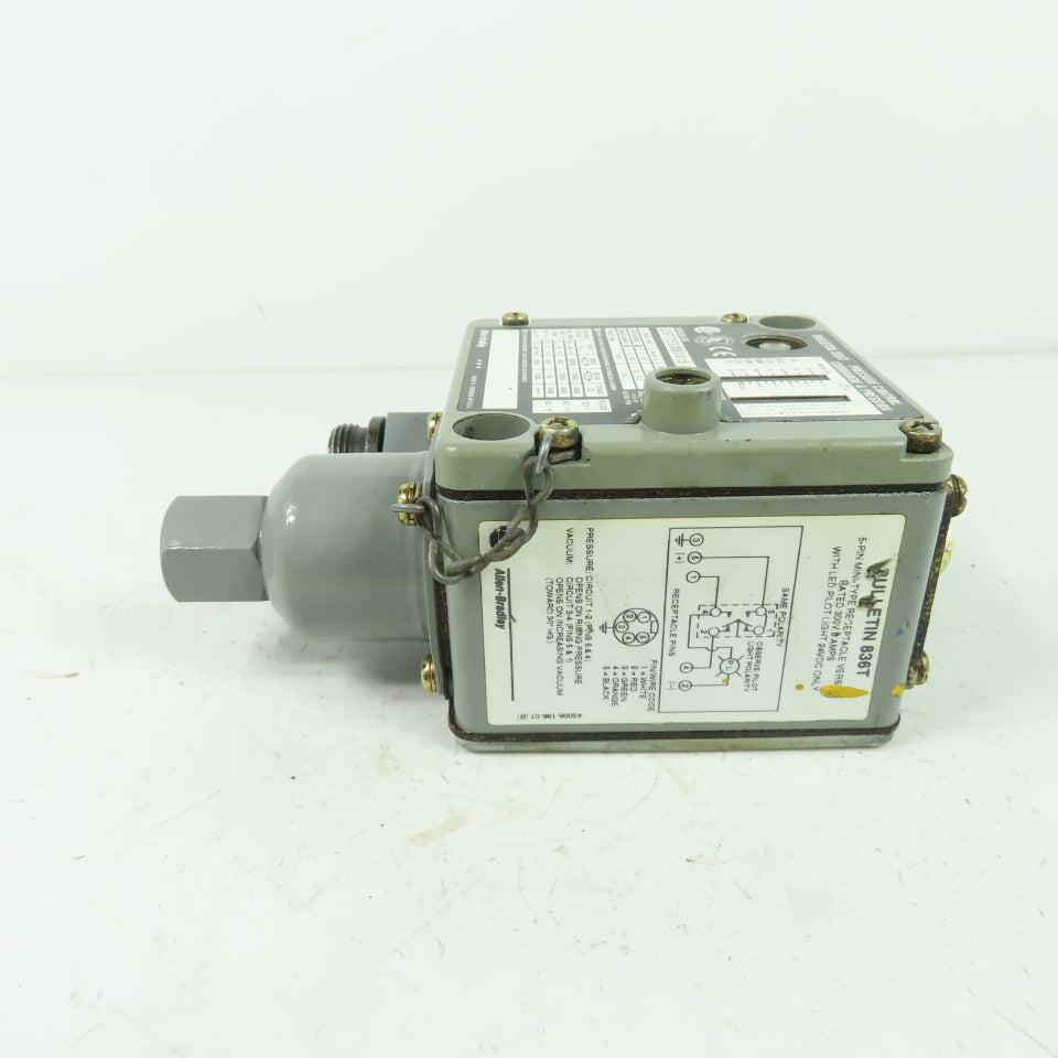 Allen Bradley 836T-T253JX81X15 Ser A Pressure Control Switch 350PSI Max Press