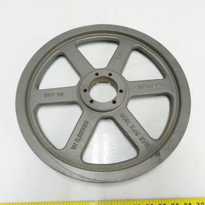 TB Woods 15.4 P.D.2B 15-3/4"OD x 1-3/4" Wide 2 Groove V-Belt Pulley Tapered Bore