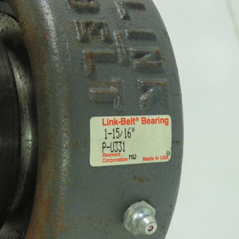 Link-Belt P-U331 2-Bolt Flange Mount Pillow Block Ball Bearing 1-15/16" Bore