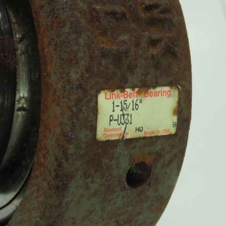 Link-Belt P-U331 2-Bolt Flange Mount Pillow Block Ball Bearing 1-15/16" Bore