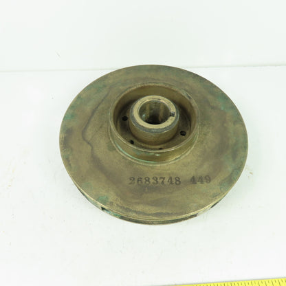 2683748 449 8" OD Brass Impeller 1-1/4" Keyed Bore 6-Vain