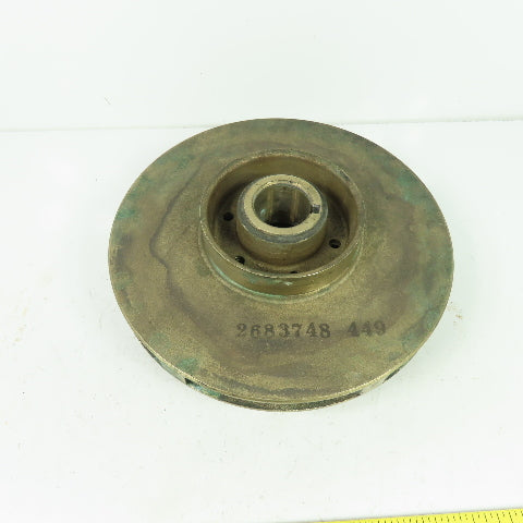 2683748 449 8" OD Brass Impeller 1-1/4" Keyed Bore 6-Vain