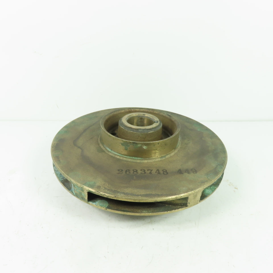 2683748 449 8" OD Brass Impeller 1-1/4" Keyed Bore 6-Vain