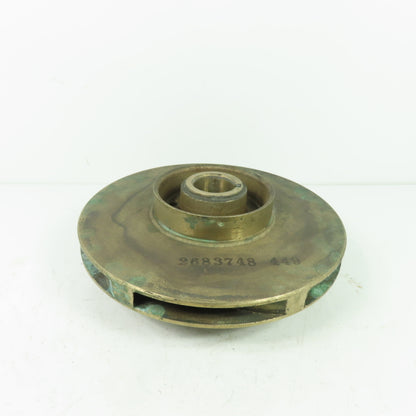 2683748 449 8" OD Brass Impeller 1-1/4" Keyed Bore 6-Vain