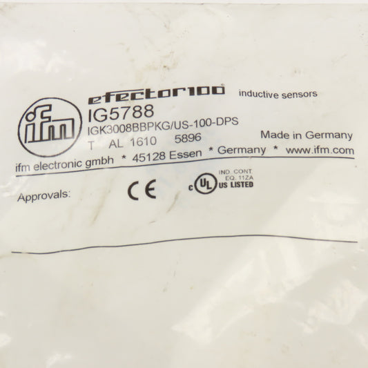 IFM Efector IG5788 Inductive Proximity Sensor 10-30VDC