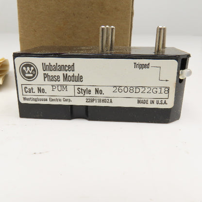 Westinghouse 2608D22G18 PUM Unbalanced Phase Module