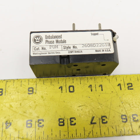 Westinghouse 2608D22G18 PUM Unbalanced Phase Module