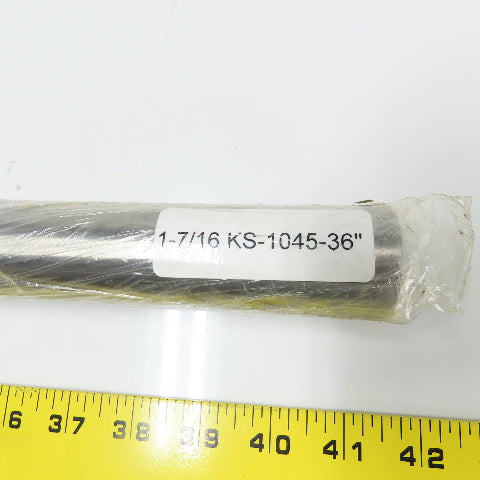 1-7/16 KS-1045-36" 1045 Carbon Steel Keyed Rotary Shaft 1-7/16" Dia 36" Long