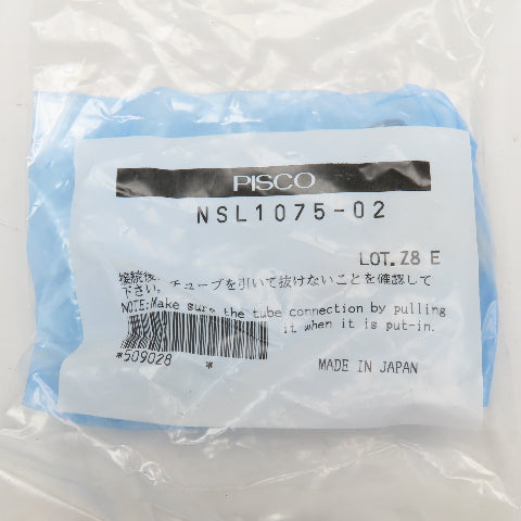 Pisco NSL1075-02 10mm OD Tube x R1/4" Stainless Steel Compression Elbow Fitting